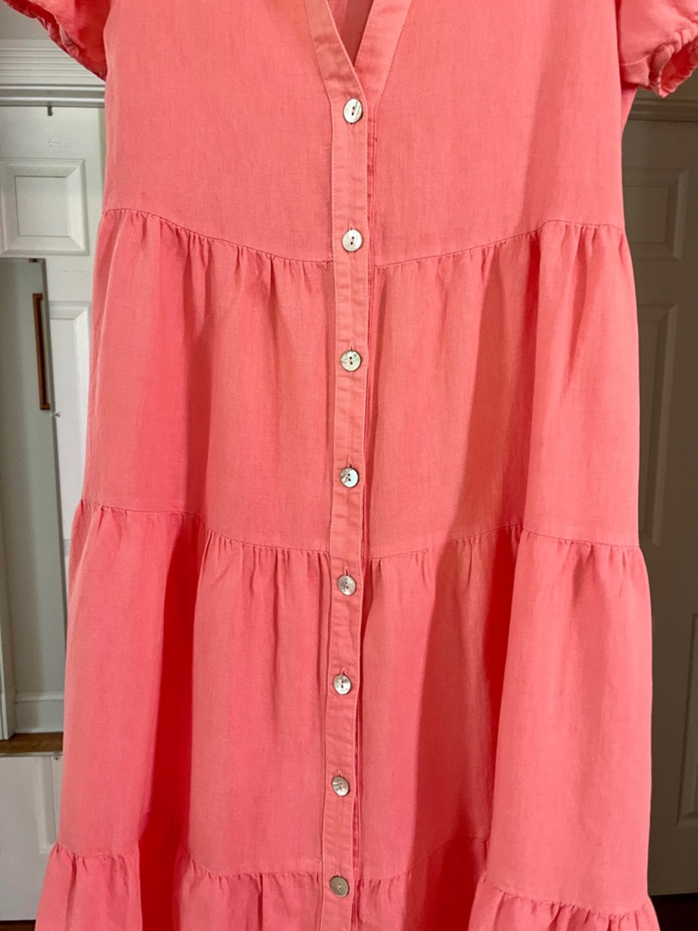 Zara Midi Linen Tiered Dress - Picture 5 of 9